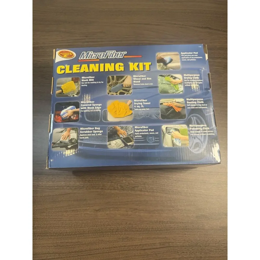 Microfiber Cleaning Kit 10‎ Piece – Car, Boat, RV, Home Wash & Detailing Set